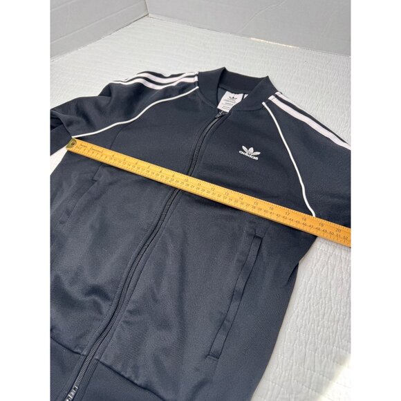 Adidas Black/White Logo Full Zip Up Jacket Men’s Size Small - Picture 3 of 7